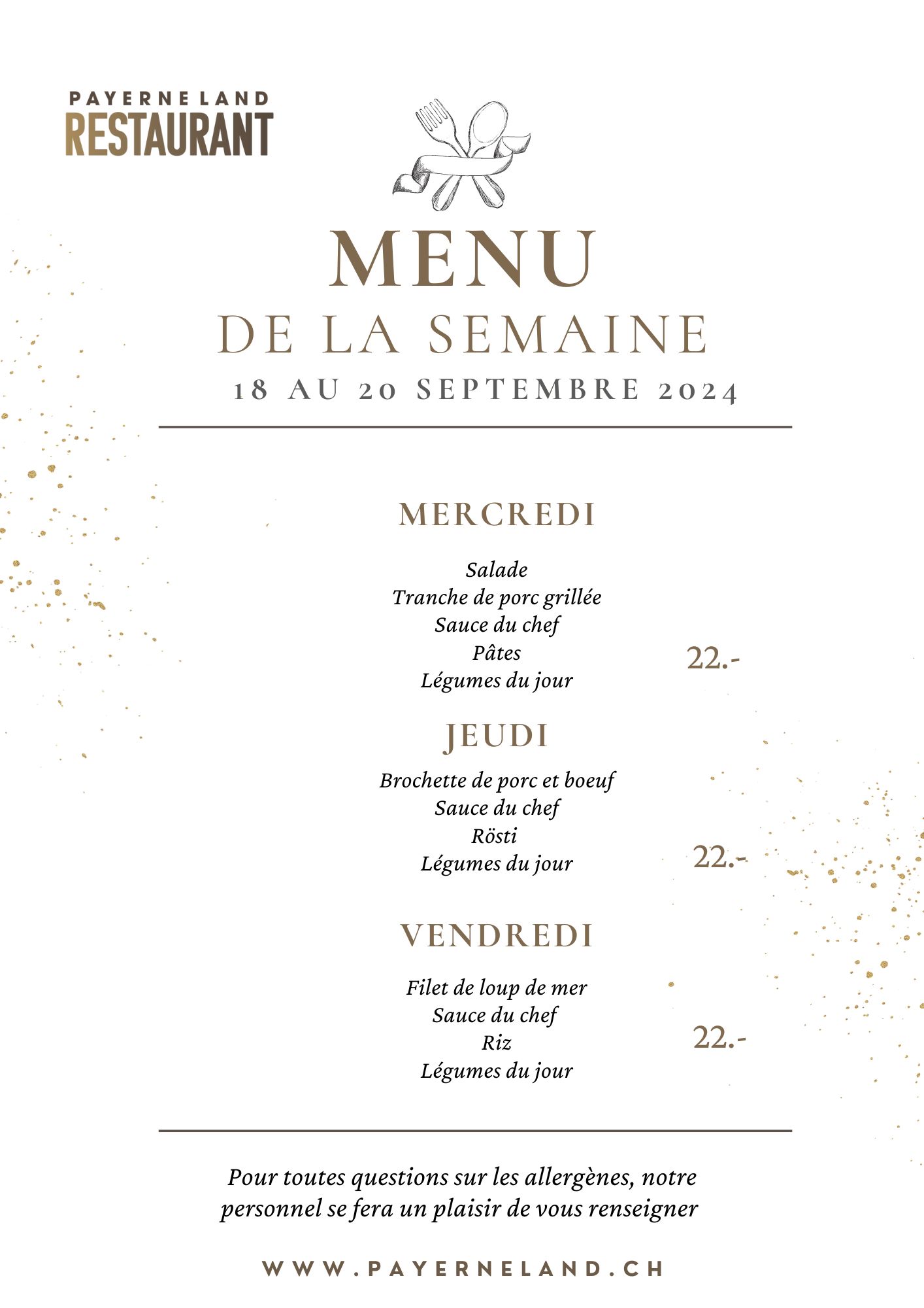Menu de la semaine1809